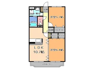 グリーンステージI【3階】の間取り