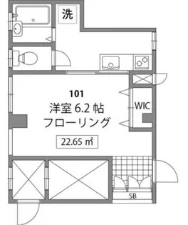 ガーデンパレス早稲田【1階】の間取り