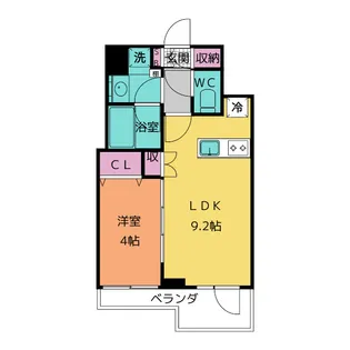 エスティメゾン東別院【14階】の間取り