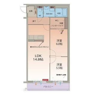 ハートフル カルテット【2階】の間取り