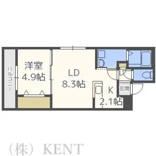Lavie発寒(ラヴィ発寒)【3階】の間取り