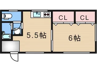 ミキハイツ【2階】の間取り