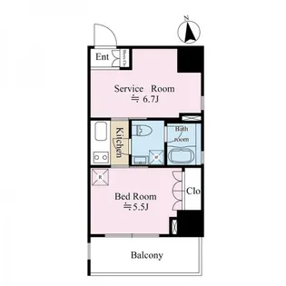 コスモリード池袋レジデンス【5階】の間取り