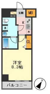 ARCOBALENOKANAMACHIII【9階】の間取り
