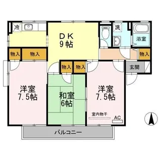ロイヤルコート セラ【2階】の間取り