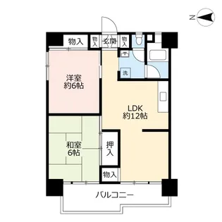 UR南港ひかりの【4階】の間取り
