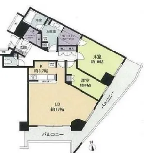 キャピタルマークタワー【35階】の間取り