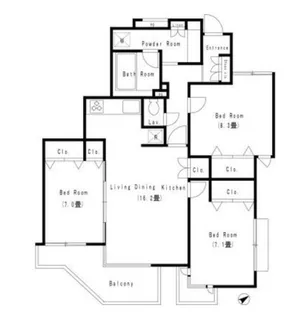 アーバネックス武蔵野【1階】の間取り