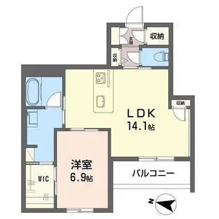 シャーメゾン サンティエルジュ【2階】の間取り