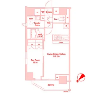グラマシー横濱関内【6階】の間取り