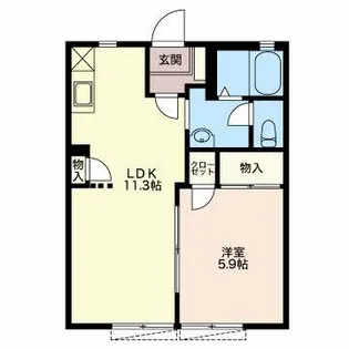 フレグランス ベルニナ【1階】の間取り