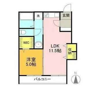 クイール加納【5階】の間取り