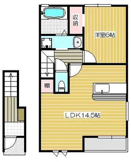 グランヴィア(アパート)【2階】の間取り