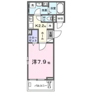 プラザ九源III【3階】の間取り