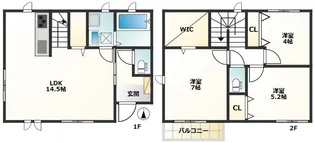 (仮称)岸谷4丁目長屋の間取り