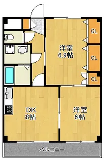神奈川県横浜市港北区日吉5【マンション】の間取り