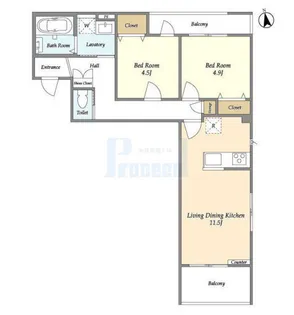 ワールドレジデンス【2階】の間取り