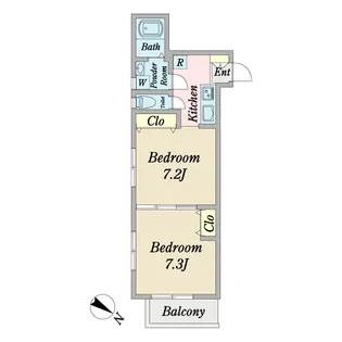 Ajitesano【2階】の間取り