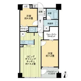ライオンズマンション成城【2階】の間取り