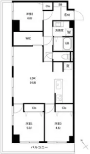 PARK MODERN 西葛西【5階】の間取り