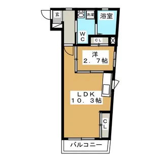 プライムスクエア【1階】の間取り