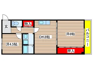 パ-クス浅井【3階】の間取り