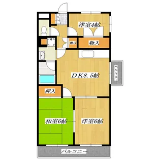 パレドール和弘No2【3階】の間取り