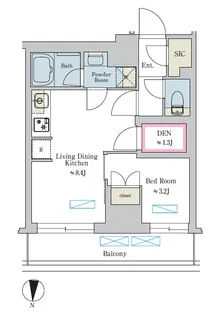 Brillia ist 池尻大橋【1階】の間取り