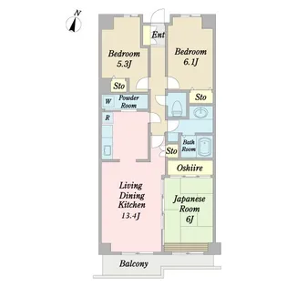 シティプラザせんげん台壱番館【3階】の間取り