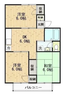 第5二塚ハイツ【1階】の間取り