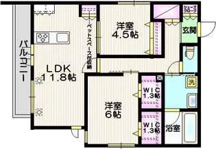 LeLien浦和領家【3階】の間取り