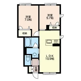 プレミールたばたC【1階】の間取り