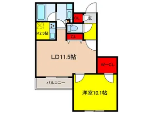 ロイジェント銀座【4階】の間取り