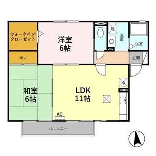 ソレイユ ルヴァン A【1階】の間取り