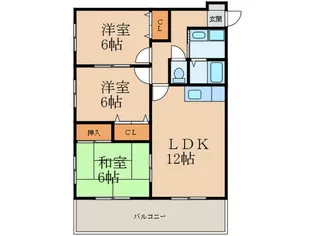 グランヴェルデ小倉南【3階】の間取り