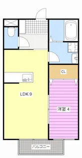 ヴィヴァーチェB【1階】の間取り