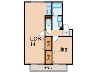 エトワ-ル【1階】の間取り