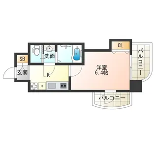 サムティ大阪CITY WEST【9階】の間取り