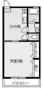 プチキャリコI【1階】の間取り