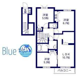 グランメゾン湘南B【2階】の間取り