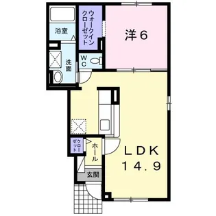 リバティ パー オン【1階】の間取り