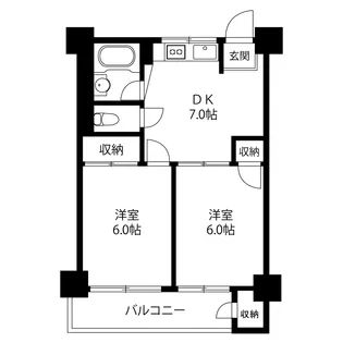 ハイツ方南【6階】の間取り