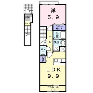 メゾプリート【2階】の間取り