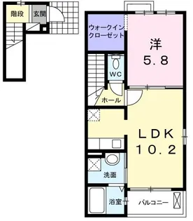 ラウレールB【2階】の間取り