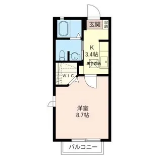 ヴィラ・デ・ソルA【2階】の間取り