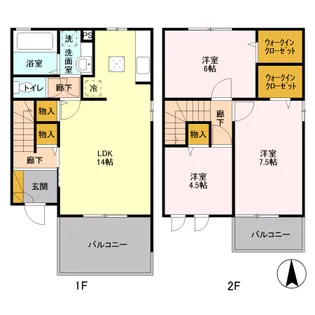 ルピナス【2階】の間取り