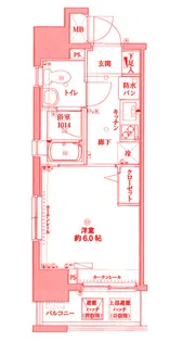 リクレイシア・コルテ川崎元木【5階】の間取り