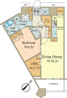 勝どき ザ・タワー【3階】の間取り
