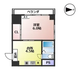 方南町セントラルマンション【3階】の間取り
