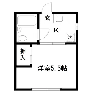 愛宕橋川村アパート【1階】の間取り